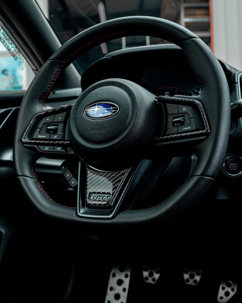 Load image into Gallery viewer, Subaru WRX (2022-2023) Carbon Fiber Steering Wheel Trim - FSPE