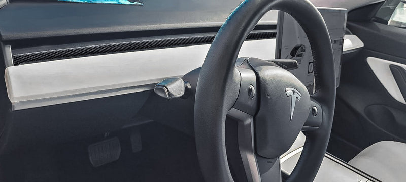 Load image into Gallery viewer, Tesla Model 3 (2017-2022) Carbon Fiber Upper Dash Trim - FSPE