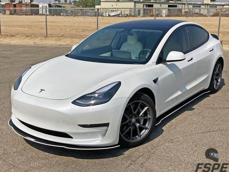Load image into Gallery viewer, Tesla Model 3 Side Skirt Extensions V1 (Chassis Mounted) - FSPE
