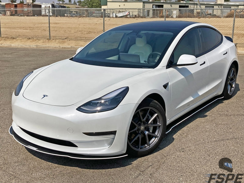 Load image into Gallery viewer, Tesla Model 3 Side Skirt Extensions V1 (Chassis Mounted) - FSPE
