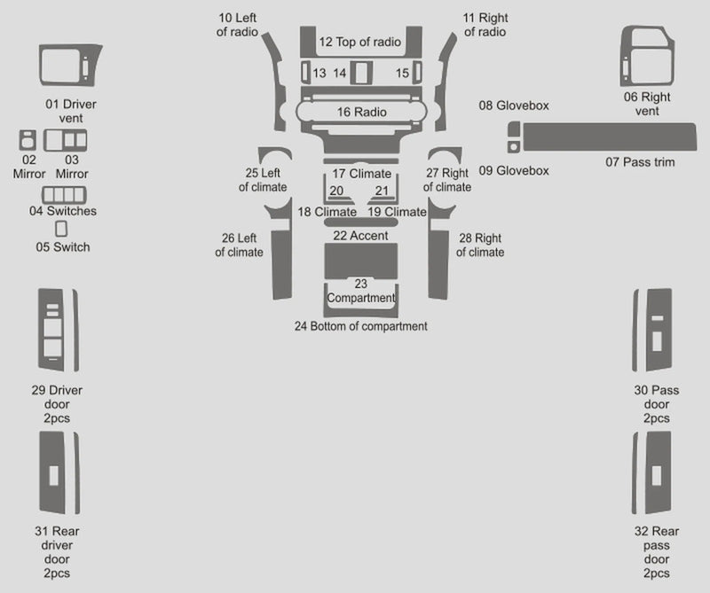 Load image into Gallery viewer, Toyota 4Runner (2010-2012) Carbon Fiber Full Set Trims - FSPE