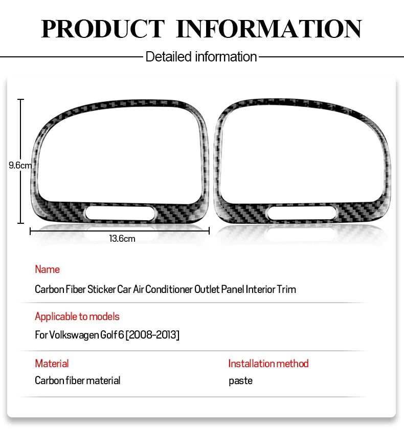 Load image into Gallery viewer, Volkswagen Golf MK6 (2008-2013) Carbon Fiber Air Outlet Trim - FSPE
