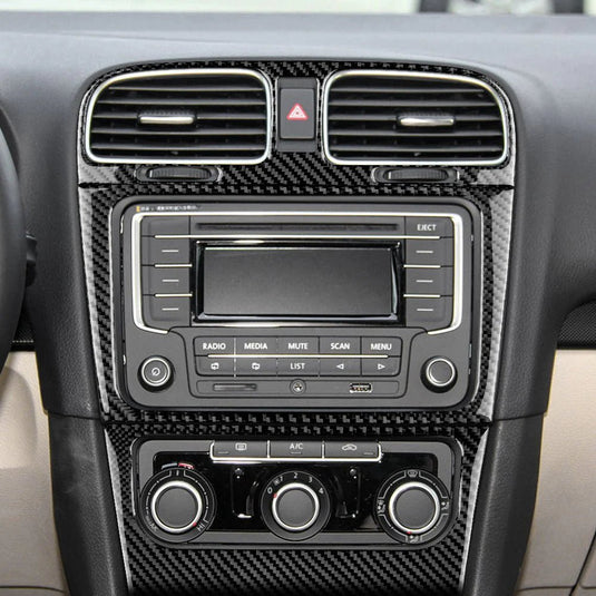 Volkswagen Golf MK6 (2008-2013) Carbon Fiber Central Control Panel Trim - FSPE