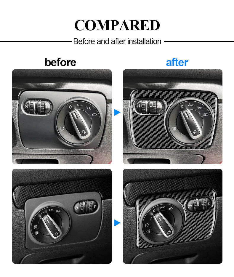 Load image into Gallery viewer, Volkswagen Golf MK6 (2008-2013) Carbon Fiber Headlight Switch Trim - FSPE