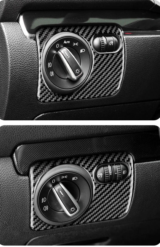 Volkswagen Golf MK6 (2008-2013) Carbon Fiber Headlight Switch Trim - FSPE