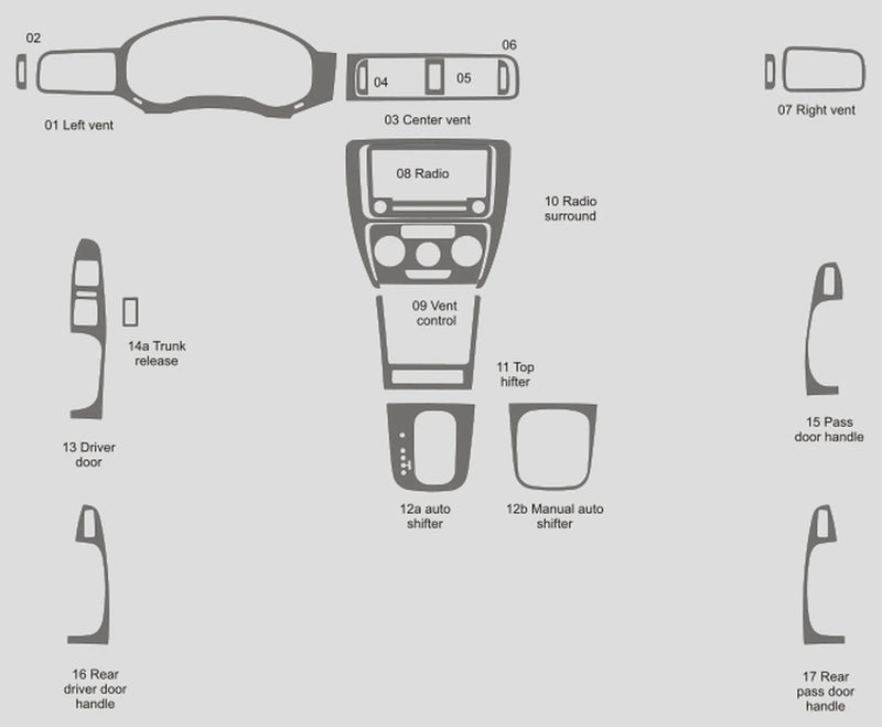 Load image into Gallery viewer, Volkswagen Jetta (2011-2016) Carbon Fiber Full Set Trim - FSPE