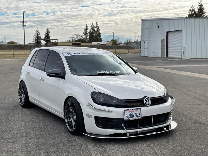 Load image into Gallery viewer, Volkswagen MK6 (2010-2014) Golf GTI Front Splitter V3 (Partial Chassis Mount) - FSPE
