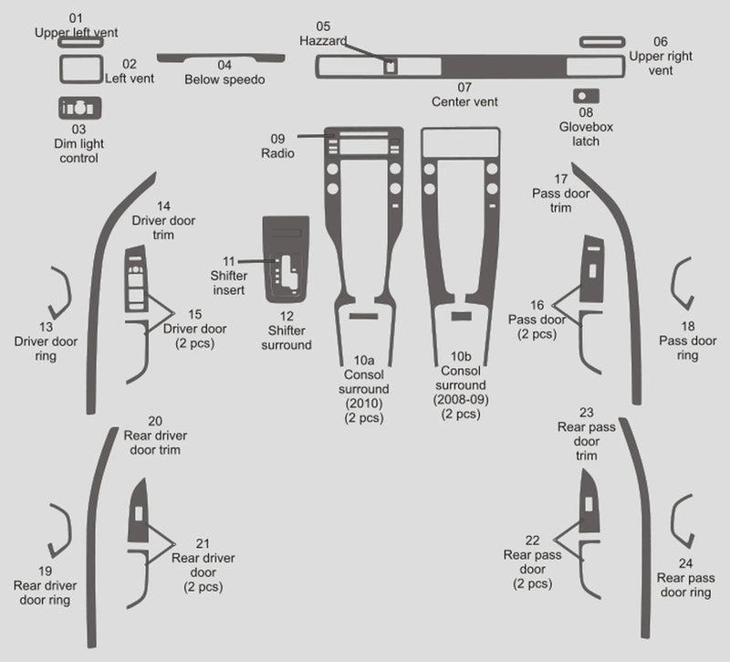 Load image into Gallery viewer, Volvo S80 (2008-2011) Carbon Fiber Full Set Trim Kit - FSPE