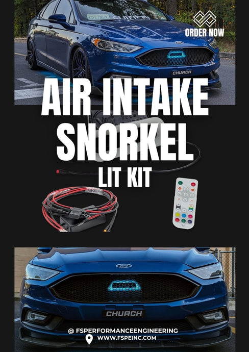 2013 - 2020 Ford Fusion (Gen 4 Lower Body ONLY)(1.5L/1.6L/2.0L EcoBoost/2.5L/Sport) BIG MOUTH LIT KIT Ram Air Intake Snorkel - FSPE