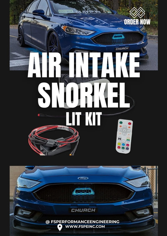 2013 - 2020 Ford Fusion (Gen 4 Lower Body ONLY)(1.5L/1.6L/2.0L EcoBoost/2.5L/Sport) BIG MOUTH LIT KIT Ram Air Intake Snorkel - FSPE