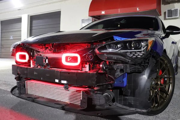 Load image into Gallery viewer, 2017 - 2024 Kia Stinger 3.3T/2.0T/2.5T Dual BIG MOUTH LIT KIT Ram Air Intake Snorkels - FSPE
