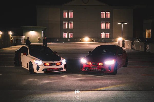 Load image into Gallery viewer, 2017 - 2024 Kia Stinger 3.3T/2.0T/2.5T Dual BIG MOUTH LIT KIT Ram Air Intake Snorkels - FSPE
