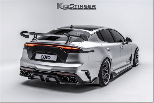 2018 - 2023 Kia Stinger - Adro AT - R2 Swan Neck Carbon Fiber Wing - FSPE