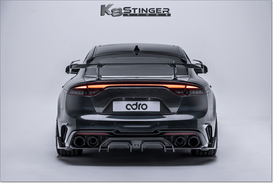 2018 - 2023 Kia Stinger - Adro AT - R2 Swan Neck Carbon Fiber Wing - FSPE
