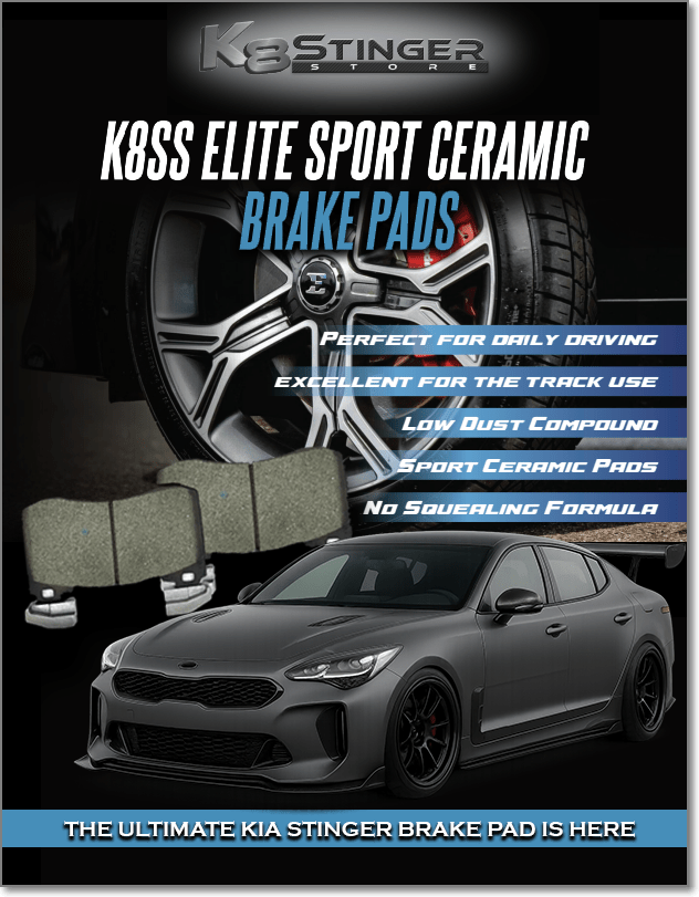 Load image into Gallery viewer, 2018 - 2023 Kia Stinger - K8SS Elite Sport Ceramic Brake Pads - FSPE
