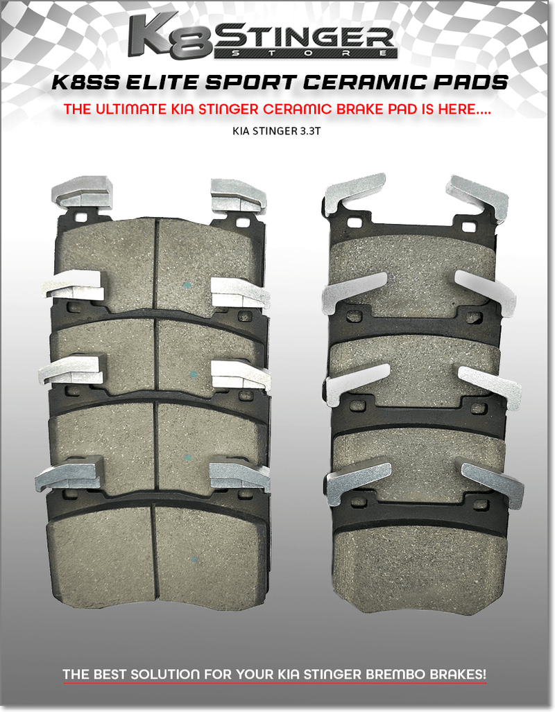 Load image into Gallery viewer, 2018 - 2023 Kia Stinger - K8SS Elite Sport Ceramic Brake Pads - FSPE
