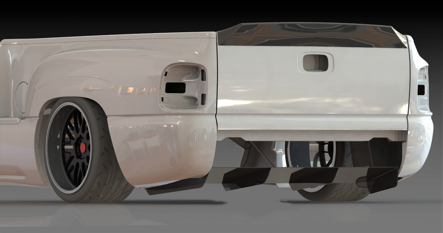 Chevy Stepside Rear View Chevrolet Silverado Stepside (1999-2006) Duck Bill (rear spoiler) – FSPE