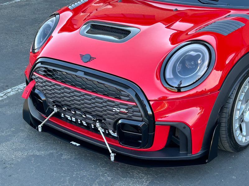 Load image into Gallery viewer, Mini Cooper JCW Frame Mounted Front Splitter (2021-2024) &amp; (2017-2020 w/ LCI2 Bumper Conversion)

