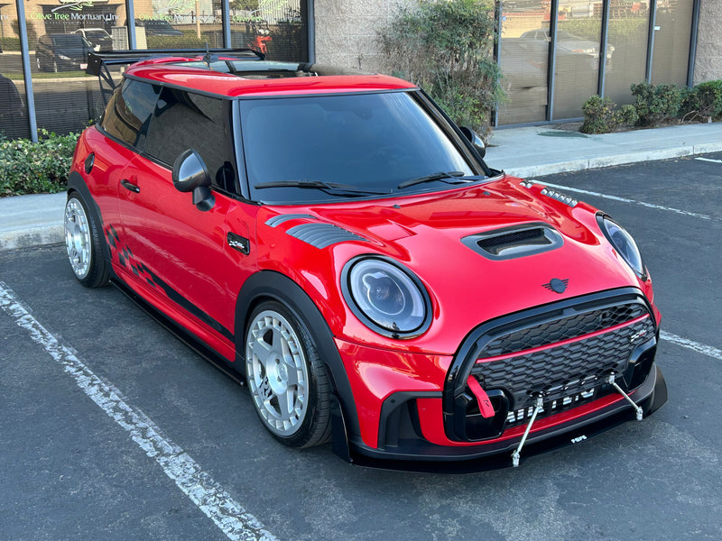 Load image into Gallery viewer, Mini Cooper JCW Frame Mounted Front Splitter (2021-2024) &amp; (2017-2020 w/ LCI2 Bumper Conversion)
