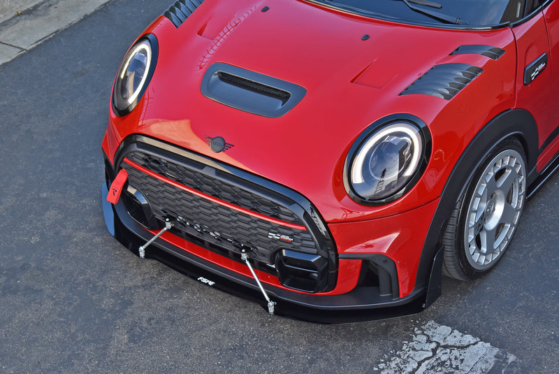 Load image into Gallery viewer, Mini Cooper JCW Frame Mounted Front Splitter (2021-2024) &amp; (2017-2020 w/ LCI2 Bumper Conversion)
