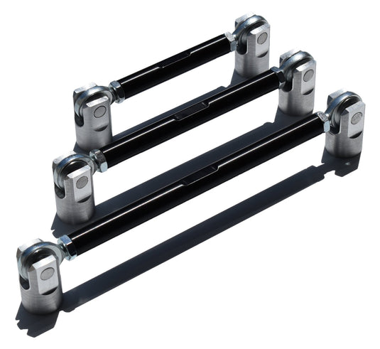 Adjustable Splitter Support Rods (PAIR) - BLACK - FSPE