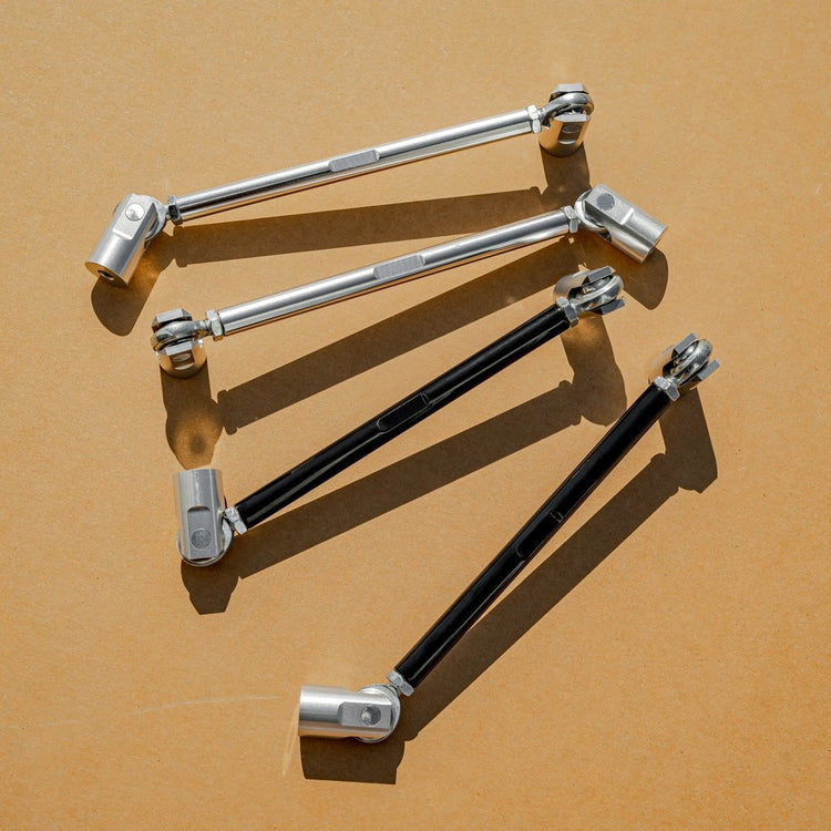 Adjustable Splitter Support Rods (PAIR) - SILVER - FSPE