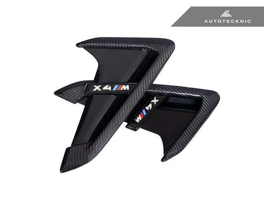 BMW F97 X3M | F98 X4M - Dry Carbon Gloss Black Fender Trim Set - FSPE