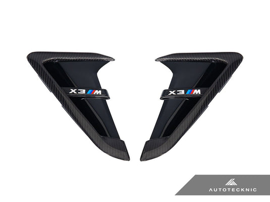 BMW F97 X3M | F98 X4M - Dry Carbon Gloss Black Fender Trim Set - FSPE