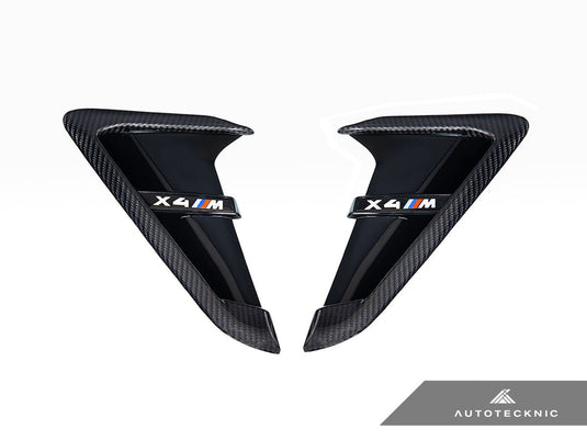 BMW F97 X3M | F98 X4M - Dry Carbon Gloss Black Fender Trim Set - FSPE