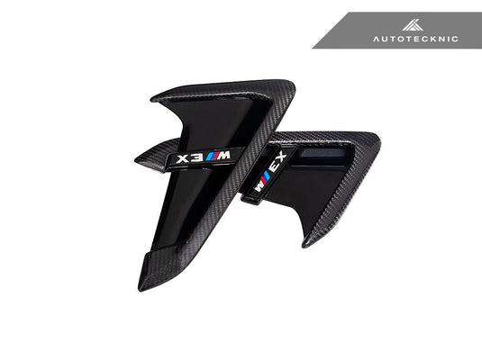 BMW F97 X3M | F98 X4M - Dry Carbon Gloss Black Fender Trim Set - FSPE