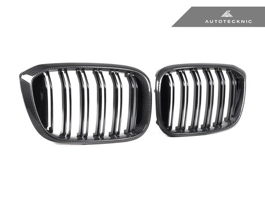 BMW G01 X3 | G02 X4 Pre - LCI - Dry Carbon Fiber Dual - Slats Front Grille Set - FSPE