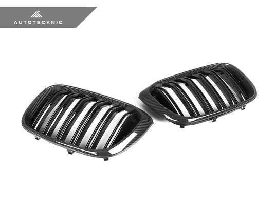 BMW G01 X3 | G02 X4 Pre - LCI - Dry Carbon Fiber Dual - Slats Front Grille Set - FSPE