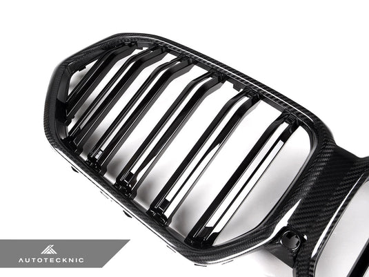BMW G06 X6 LCI - Dual - Slat Carbon Fiber Front Grilles - FSPE