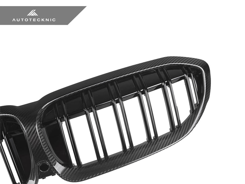 Load image into Gallery viewer, BMW G20 3 - Series Pre - LCI - Dry Carbon Fiber Dual - Slats Front Grilles - FSPE
