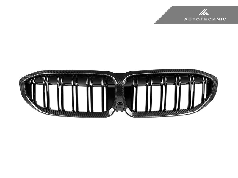 Load image into Gallery viewer, BMW G20 3 - Series Pre - LCI - Dry Carbon Fiber Dual - Slats Front Grilles - FSPE

