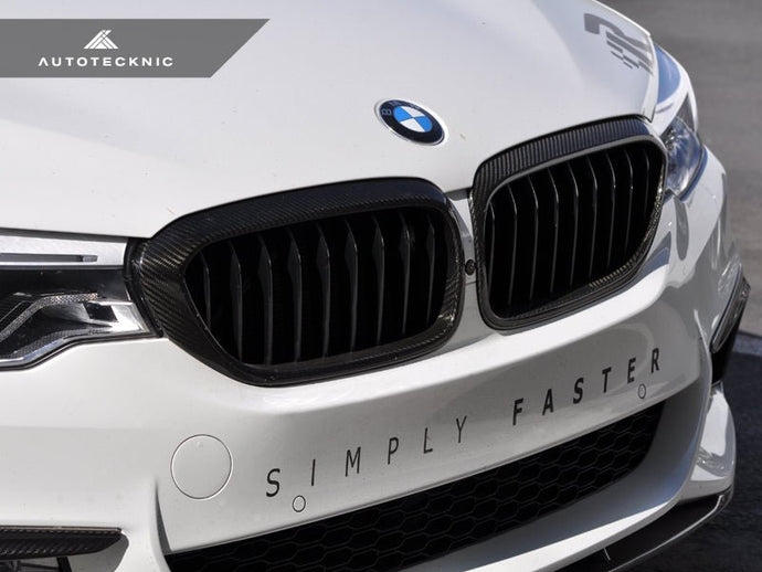 BMW G30 5 - Series - Dry Carbon Fiber Front Grille Covers - FSPE