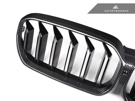 BMW G30 5 - Series LCI - Dry Carbon Fiber Dual - Slats Front Grilles - FSPE