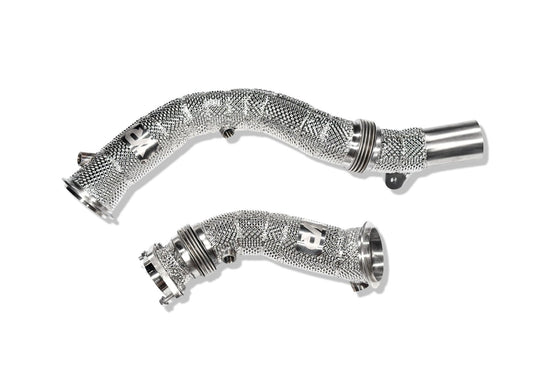 BMW S55 Catless Downpipes with Heatshield for F8X M3 M4 & M2C - FSPE