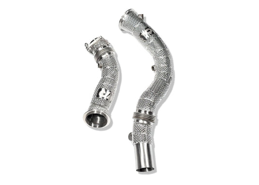 BMW S55 Catless Downpipes with Heatshield for F8X M3 M4 & M2C - FSPE