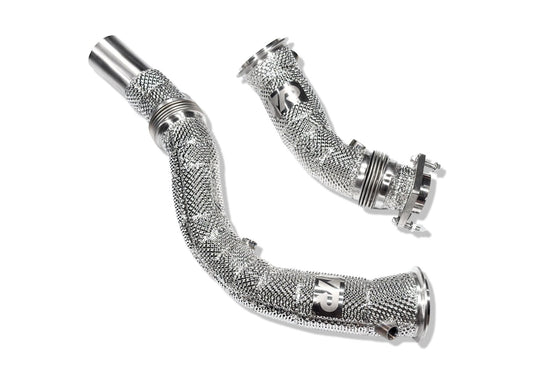 BMW S55 Catless Downpipes with Heatshield for F8X M3 M4 & M2C - FSPE