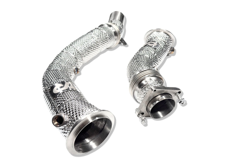 Load image into Gallery viewer, BMW S55 Catless Downpipes with Heatshield for F8X M3 M4 &amp; M2C - FSPE
