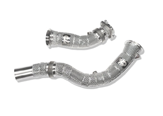 BMW S55 Catless Downpipes with Heatshield for F8X M3 M4 & M2C - FSPE