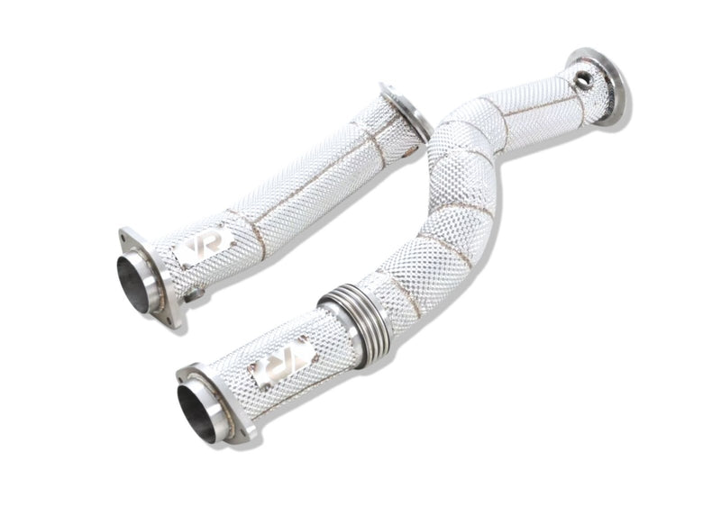 Load image into Gallery viewer, BMW S58 3.5'' Maxflow Downpipes w/ Heatshield for G8X M3 M4 &amp; G87 M2 - FSPE
