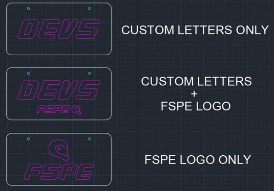 Custom Engraved License Plate - FSPE