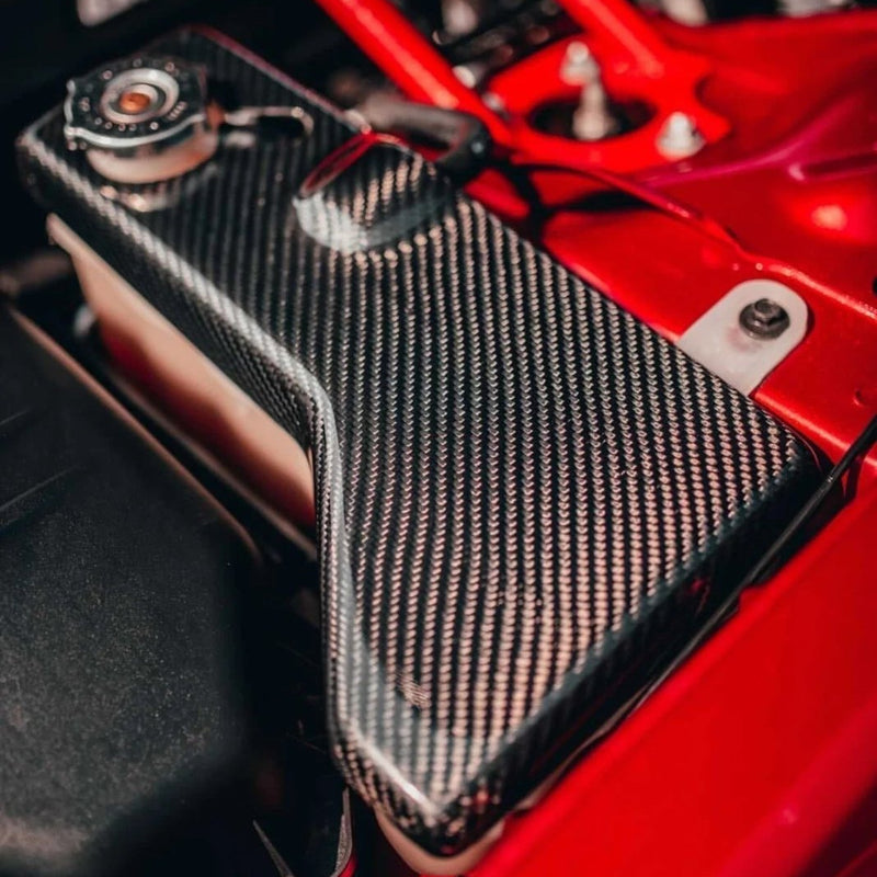 Load image into Gallery viewer, Dodge Chrysler 300 / Charger / Challenger (2015 - 2023) - Carbon Fiber / Forged Carbon Coolant Tank Cover - FSPE
