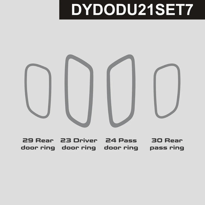 Dodge Durango (2021 - 2025) Carbon Fiber Door Rings Trim - FSPE