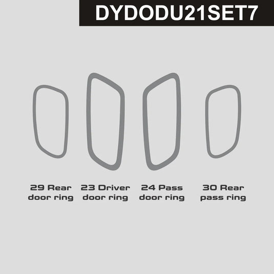 Dodge Durango (2021 - 2025) Carbon Fiber Door Rings Trim - FSPE