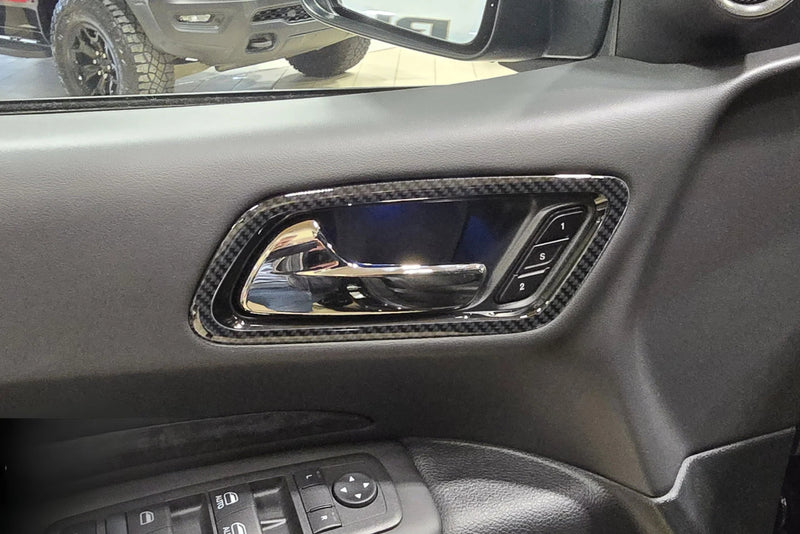 Load image into Gallery viewer, Dodge Durango (2021 - 2025) Carbon Fiber Door Rings Trim - FSPE
