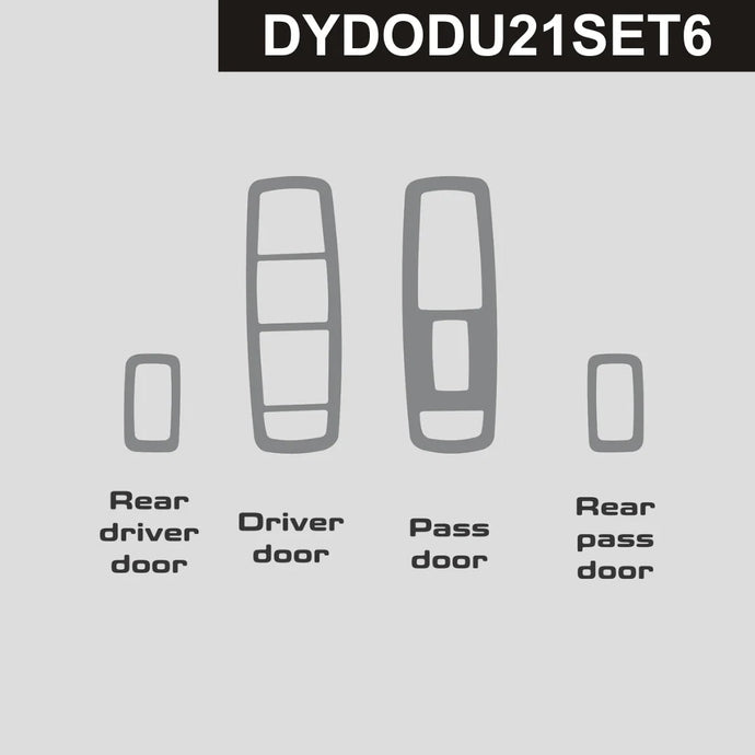 Dodge Durango (2021 - 2025) Carbon Fiber Doors Window Control Trim - FSPE