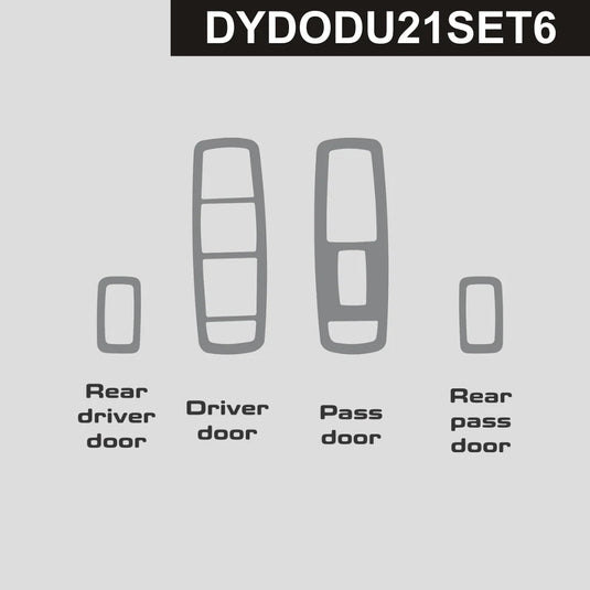 Dodge Durango (2021 - 2025) Carbon Fiber Doors Window Control Trim - FSPE